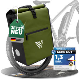 MiVelo Max - 2-in-1 Waterdichte Fietstas - 25 L - Olijfgroen