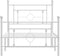 vidaXL - Bedframe - met - hoofd- - en - voeteneinde - metaal - wit - 100x200 - cm