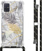iMoshion Hoesje Geschikt voor Samsung Galaxy A51 Hoesje Met Koord - iMoshion Design Hoesje met Koord - Goud / Zwart / Transparant / Glamour Botanic