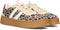 POSH by Poelman LILLY - Dames Sneakers - Panterprint met rood detail - Bruin
