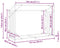 vidaXL - Haardhoutrek - met - regenhoes - 151x60,5x110,5 - cm - staal