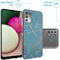iMoshion Hoesje Geschikt voor Samsung Galaxy A03s Hoesje Siliconen - iMoshion Design hoesje - Blauw / Meerkleurig / Goud / Blue Graphic