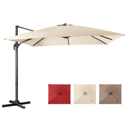 Coast Cantilever Patio Parasol - 300 x 300 cm - 3 Kantel Instellingen - 360° Rotatie - Beige