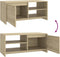vidaXL - Salontafel - 102x50x45 - cm - bewerkt - hout - sonoma - eikenkleurig