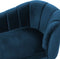 ALLIER - Chaise longue - Blauw - Rechterzijde - Fluweel