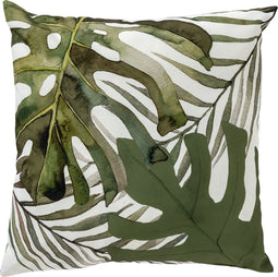 Dutch Decor LUCIANO - Outdoor Sierkussen 45x45 cm - waterafstotend en uv-bestendig - Olive Branch - groen - Tuinsierkussen