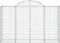 vidaXL - Schanskorven - 9 - st - gewelfd - 200x50x120/140 - cm - ijzer