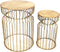 DKNC - Tafel Galal - metaal - 38.5x50cm - Set van 2 - Goud