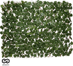 Infinity Goods Kunsthaag – Uitschuifbaar – 180 x 90 cm – Kunstklimop – Kunstplanten Voor Buiten En
