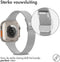 imoshion Bandje Geschikt voor Apple Watch Bandje Series 1-10 / SE / Ultra (2) - 42/44/45/46/49 mm - imoshion Milanees vouwband - Zilver