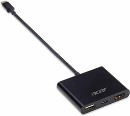 Acer NP.CAB1A.020 - 3-in-1 USB-C naar USB-A DP HDMI adapter - Zwart