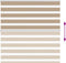 vidaXL - Zebra - Blind - 145x100 - cm - stofbreedte - 140,9 - cm - polyester - zandbruin