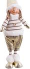 Christmas Kerstversiering Wit Gouden Metaal Polyresin Weefsel Jongen 12 X 8,5 X 40 Cm