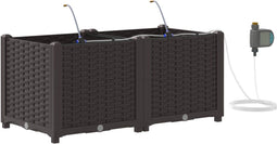 vidaXL - Tuinplantenbakken - met - Waterirrigatiesysteem - - - 2 - stuks - - - Bruin