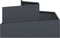 vidaXL - Plantenbak - Antraciet - 80x80x50 - cm - Koudgewalst - Staal