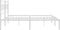 vidaXL - Bedframe - met - hoofdbord - metaal - wit - 200x200 - cm
