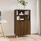 vidaXL - Hoge - kast - 60x36x110 - cm - bewerkt - hout - bruin - eikenkleur
