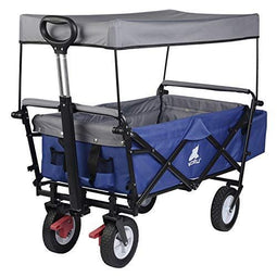 Woltu Transportwagen - Opvouwbaar - Stalen Frame 80 kg Draagvermogen Blauw