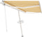 vidaXL - Luifel - automatisch - met - LED - en - windsensor - 400x300 - cm - geel - en - wit