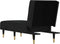 vidaXL - Chaise - longue - fluweel - zwart