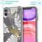 iMoshion iPhone 11 - Hoesje met Koord - Verstelbaar Koord - Goud/Zwart/Glamour Botanic