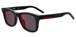 Hugo Boss Zonnebril Hg 1070/s 807/ao Cat. 3 Rond Zwart/rood