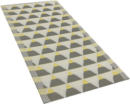 HISAR - Outdoor kleed - Grijs - 60 x 105 cm - Polypropyleen