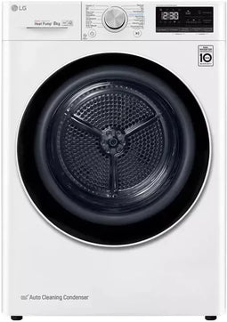 LG RH80V9AV4N - Warmtepompdroger - 8 kg - A+++ - Zwart