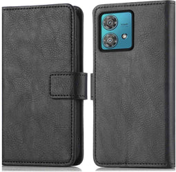 iMoshion Hoesje Geschikt voor Motorola Edge 40 Neo Hoesje Met Pasjeshouder - iMoshion Luxe Bookcase - Zwart