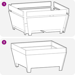 vidaXL - Vierkante - Vuurkorf - - - Zwart, - 50x50x30 - cm, - Staal