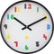 Wandklok 35cm - Stil - Zwart/Multikleur - ABS - nXt 'Bit'
