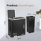 O'DADDY® Pedaalemmer - Prullenbak 60 liter - 2 vakken - Soft-Close - Zwart