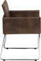 GOMEZ - Eetkamerstoel - Bruin - Polyester