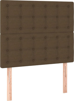 vidaXL - Hoofdborden - 2 - st - 80x5x78/88 - cm - stof - donkerbruin