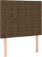 vidaXL - Hoofdborden - 2 - st - 80x5x78/88 - cm - stof - donkerbruin