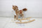 Hobbelpaard Hout - Hobbelpaard met Geluid - 64CM Hoog - Beige/Bruin