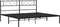vidaXL - Bedframe - met - hoofdbord - metaal - zwart - 200x200 - cm