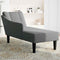 vidaXL - Chaise - longue - met - rechterarmleuning - stof - donkergrijs