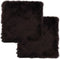 vidaXL - Stoelkussens - 2 - st - 40x40 - cm - echt - schapenvacht - bruin