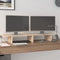 vidaXL - Monitorstandaard - 50x27x15 - cm - massief - grenenhout - grijs