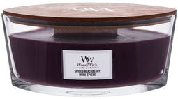 Woodwick Heartwick Flame Ellipse Geurkaars - Spiced Blackberry