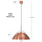 Steinhauer Whistler - Hanglamp - 1 lichts - In hoogte verstelbaar - Koper - ø 44 cm