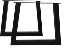 Tafelpoten - U-model - 85x7,5x72 - Gepoedercoat zwart - Metaal