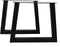 Tafelpoten - U-model - 85x7,5x72 - Gepoedercoat zwart - Metaal