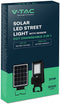 V-TAC VT-ST20CCT - Solar Straatlantaarn - 20W 3000 Lumen IP65 Waterdicht - Zwart