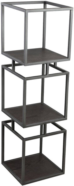 PTMD Kast Nanci - 33x33x115 cm - Ijzer - Zwart