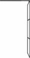 vidaXL - Inloopdouchewand - 90x195 - cm - halfmat - ESG-glas - zwart