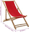 vidaXL - Terrasstoel - bamboe - en - canvas - rood