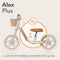 Lionelo Alex Plus - Loopfiets - 12” Lekvrije Banden - Verstelbaar Zadel (30-35 cm) & Stuur (52-58 cm) - Beige