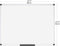 Magneet Whiteboard Zilver Aluminium Frame 90x60 cm